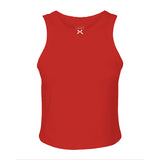 Ribbed high Neck Tank with Bow