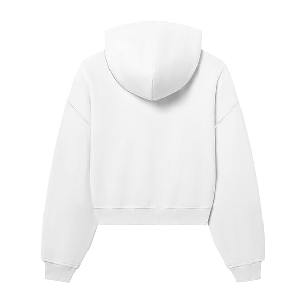 The Drop Cut Women’s Crop Zip Front Hoodie