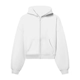 The Drop Cut Women’s Crop Zip Front Hoodie