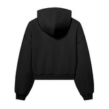 The Drop Cut Women’s Crop Zip Front Hoodie