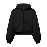 The Drop Cut Women’s Crop Zip Front Hoodie