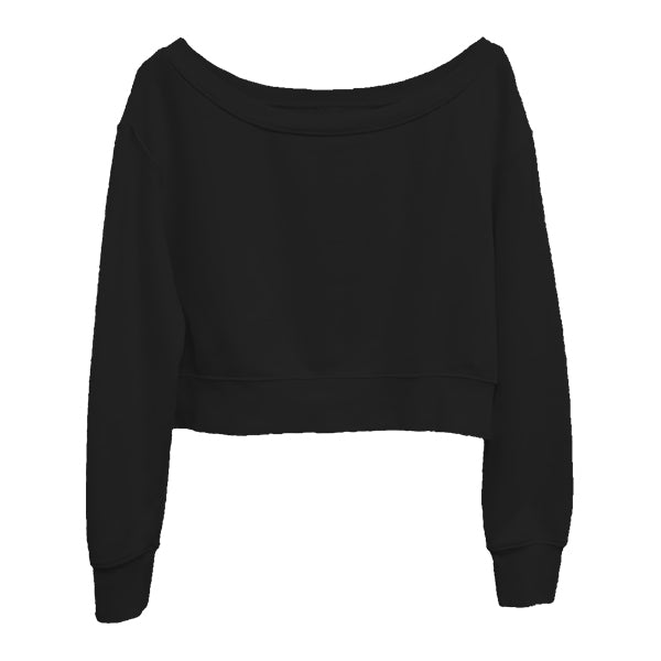 Cropped Off Shoulder Sweatshirt The Collegiate Lineup