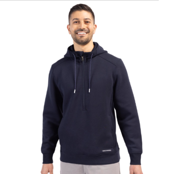 Roam Eco Half Zip Recycled Mens Hooded Pullover