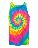 Dyenomite - Unisex Multi-Color Spiral Tie-Dyed Tank Top