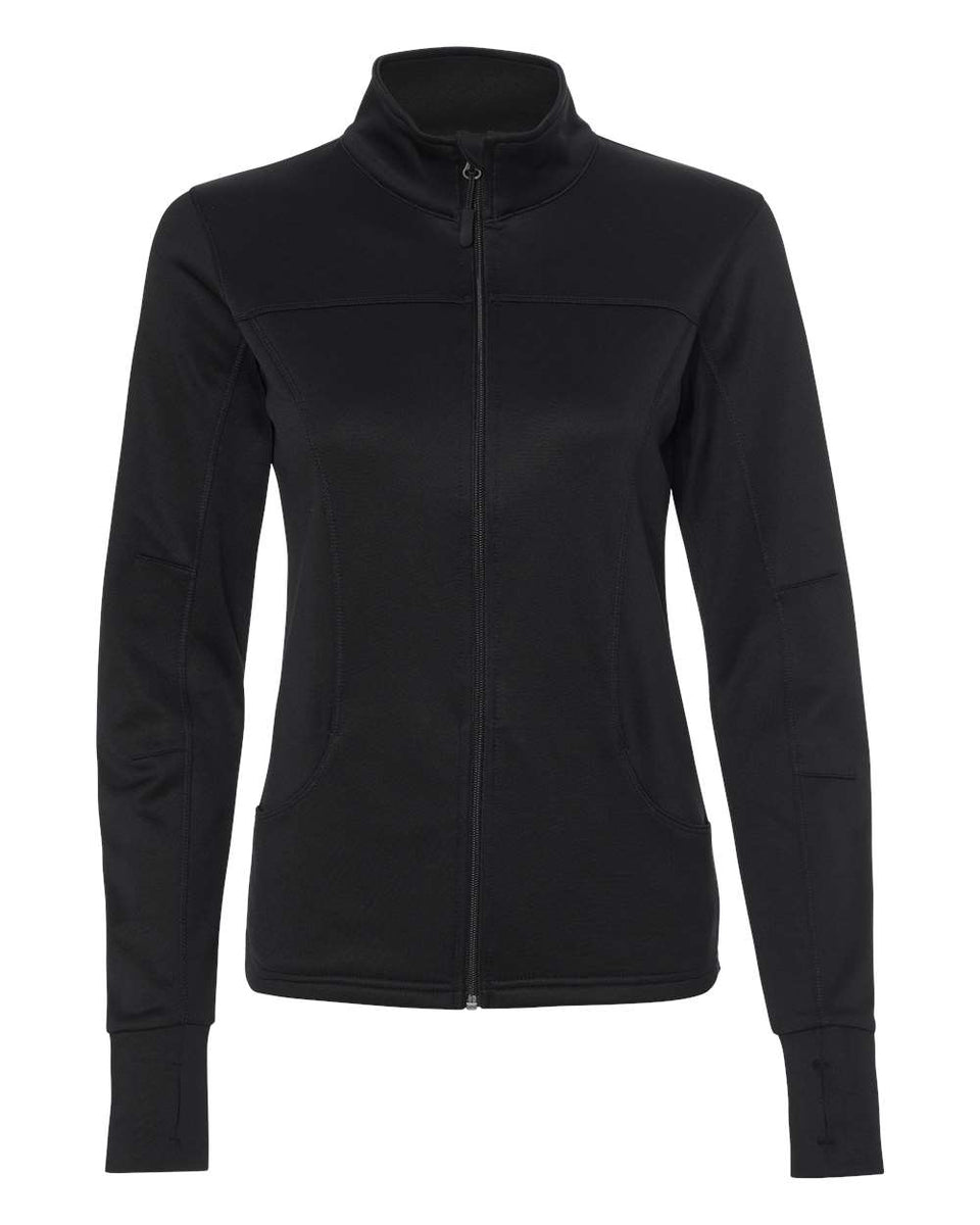 Independent Trading Co. EXP60PAZ Women's Poly-Tech Full-Zip Track Jacket, Gunmetal Heather